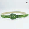 sangle de taille cloutée entièrement en diamant pour hommes et femmes, ceinture d'été, environnement kendning, robe en jean luxueuse