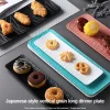 assiette à sushi de style japonais, facile à nettoyer, design élégant, vaisselle tendance durable, essentiels de service de sushi uniques et polyvalents