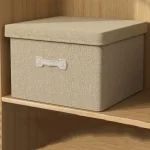 Boîte de rangement de Style japonais, type tiroir, boîte d’organisation couverte Durable, tissu en coton et lin avec couvercle, bacs pliables pour chambre d’enfants Boîte de rangement de Style japonais, type tiroir, boîte d’organisation couverte Durable, tissu en coton et lin avec couvercle, bacs pliables pour chambre d’enfants