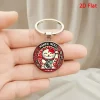 porte clés porte bonheur en alliage de chat rouge, pendentif, motif de chat adorable, style de banlieue à la mode, unisexe, bijoux d'oreille d'animal durables