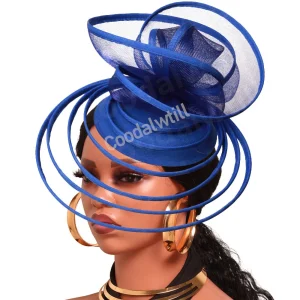 Mariage formel maille Fascinator chapeaux dames femmes élégant fête thé casque Femme Mariage Derby chapellerie casquette événement Fascinators