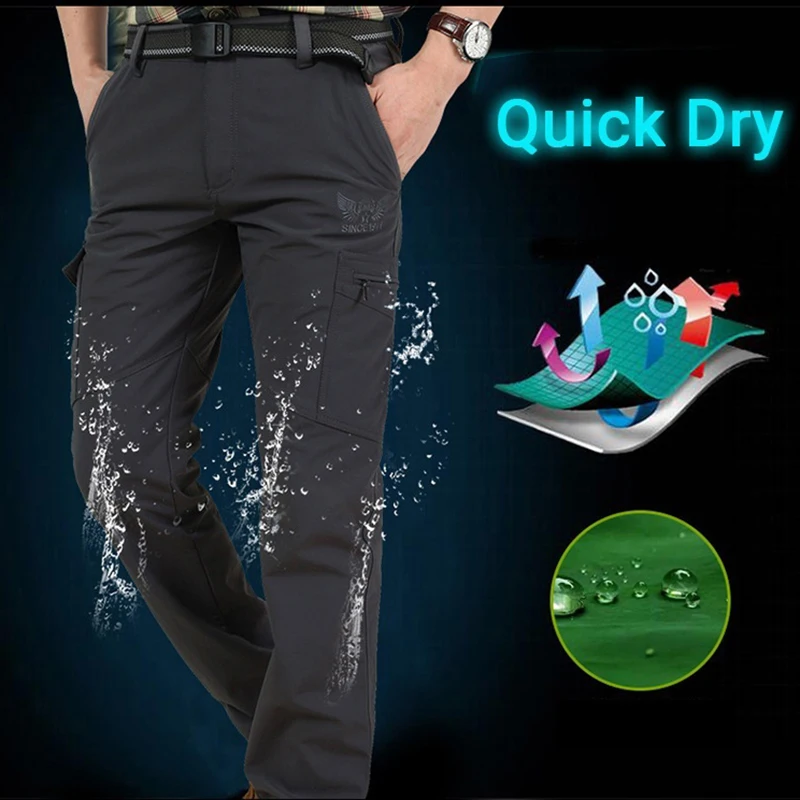 Été décontracté léger armée militaire pantalons longs mâle imperméable séchage rapide cargo camping salopette pantalon tactique respirant Été décontracté léger armée militaire pantalons longs mâle imperméable séchage rapide cargo camping salopette pantalon tactique respirant