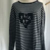 chemises à manches longues à col rond vintage, design rayé assressenti, broderie harajuku, t shirts esthétiques high street, punk américain, y y2k