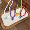 bijoux chics coréens, cadeau de fleurs, collier de perles, marguerite, fleurs, ornements, bohème, ras du cou, pendentif y2k, clavicule, vacances