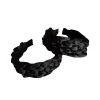 mode satin tressé bandeau rembourré design épaissi noir bandeau large style coréen femmes tête cerceau cheveux accessoires