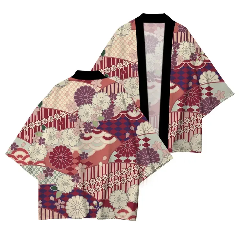robe traditionnelle japonaise kimono japonais imprimé fleur de cerisier confort décontracté haute qualité kimono demi manches mode d'été robe traditionnelle japonaise kimono japonais imprimé fleur de cerisier confort décontracté haute qualité kimono demi manches mode d'été