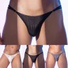culotte homme sexy rayure sous vêtements respirant gay sissy slips transparent renflement poche caleçon culotte ultra mince lingerie