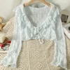 vestes à lacets à col en v pour femmes, kawaii, design populaire, campus loisirs, protection solaire confortable, style japonais, décolmétrage tendance, attrayant