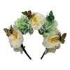 bandeau à fleurs bohème tendance, fausse fleur, coiffure papillon, couronne florale, cerceau pour cheveux, style ethnique