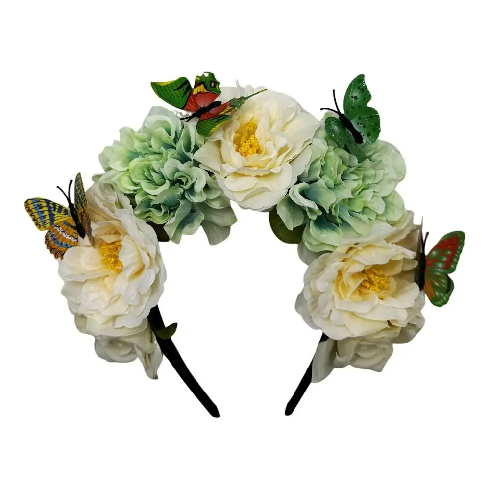 bandeau à fleurs bohème tendance, fausse fleur, coiffure papillon, couronne florale, cerceau pour cheveux, style ethnique bandeau à fleurs bohème tendance, fausse fleur, coiffure papillon, couronne florale, cerceau pour cheveux, style ethnique
