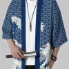 2025 Kimono japonais pour hommes traditionnel japonais Relief Culture Robe imprimée Yukata vêtements japonais décontracté Kimono ample 2025 Kimono japonais pour hommes traditionnel japonais Relief Culture Robe imprimée Yukata vêtements japonais décontracté Kimono ample