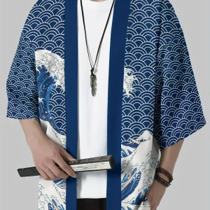 2025 Kimono japonais pour hommes traditionnel japonais Relief Culture Robe imprimée Yukata vêtements japonais décontracté Kimono ample 2025 Kimono japonais pour hommes traditionnel japonais Relief Culture Robe imprimée Yukata vêtements japonais décontracté Kimono ample