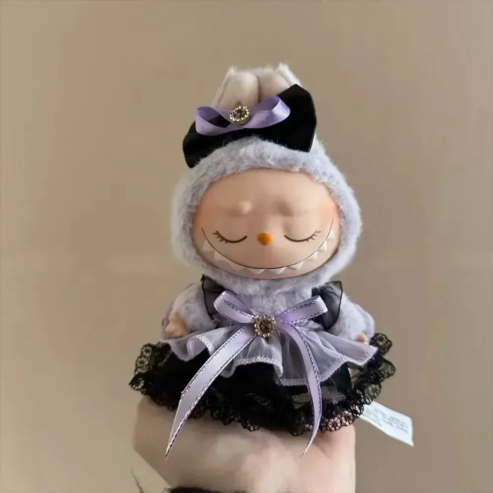 mini vêtements de course en peluche avec nœud en soie brillante rose, jupe menstruelle princesse, accessoires kpop, idole labubu, tenue coréenne, 17cm mini vêtements de course en peluche avec nœud en soie brillante rose, jupe menstruelle princesse, accessoires kpop, idole labubu, tenue coréenne, 17cm