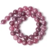 perles rondes lisses en pierre naturelle kunzite aa, 6/8/10mm, spodumène, perles d'espacement amples pour la fabrication de bijoux, fournisseur de bracelets diy 15''