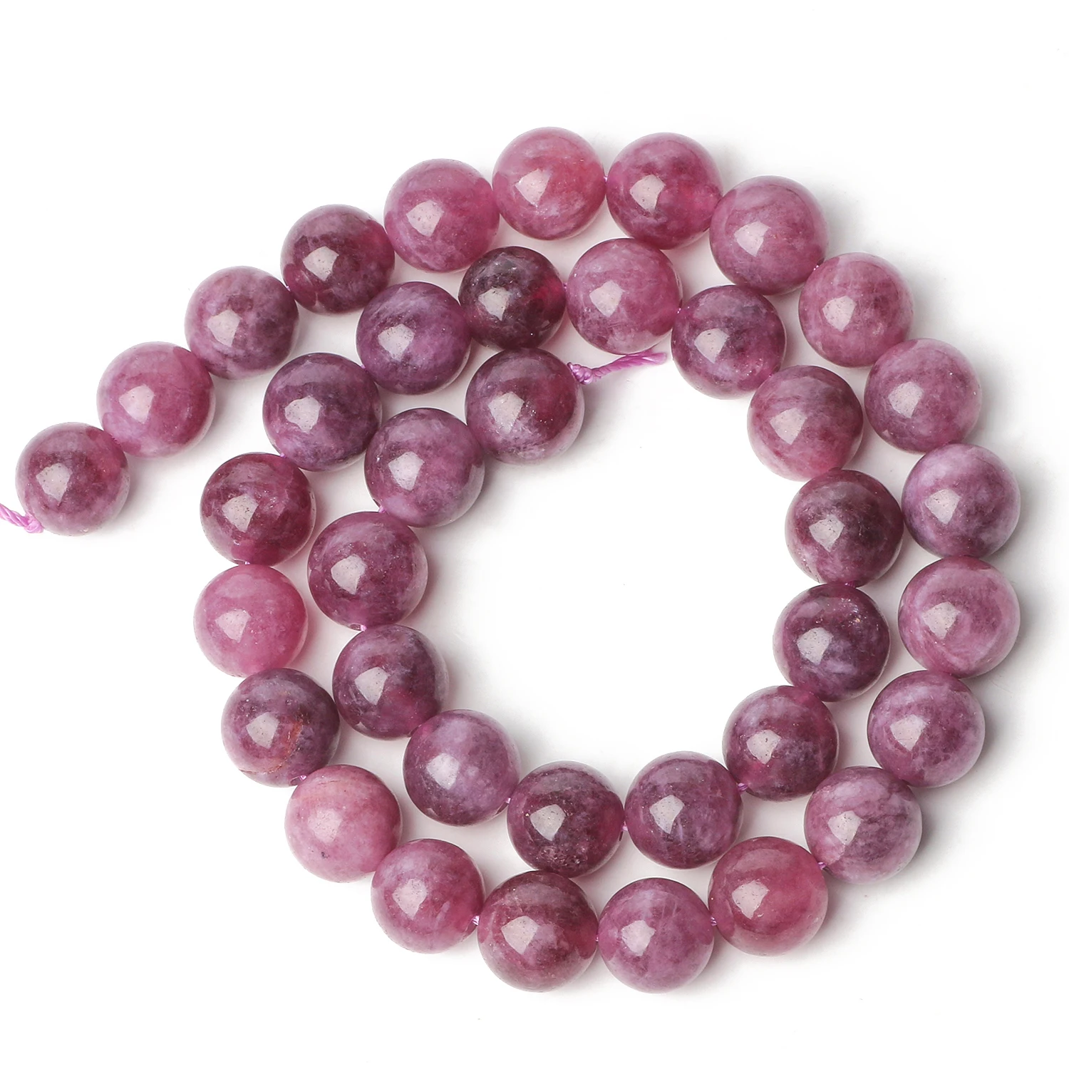 perles rondes lisses en pierre naturelle kunzite aa, 6/8/10mm, spodumène, perles d'espacement amples pour la fabrication de bijoux, fournisseur de bracelets diy 15'' perles rondes lisses en pierre naturelle kunzite aa, 6/8/10mm, spodumène, perles d'espacement amples pour la fabrication de bijoux, fournisseur de bracelets diy 15''