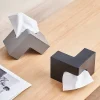 Boîte à mouchoirs japonaise, porte-papier élégant en forme de L, distributeur de papier minimaliste pour salon, étui à mouchoirs esthétique, décoration de maison