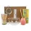 bol matcha de style japonais, tissu, cuillère, passoire, fouet à thé, cadeau parfait pour la cérémonie, décoration traditionnelle, 6 pièces/ensemble