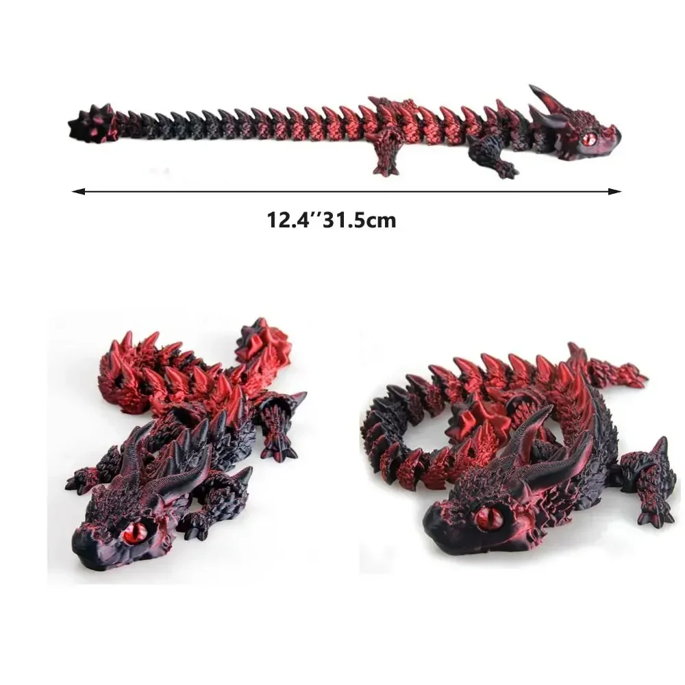 dragon artisanal imprimé en 3d, 31.5cm, ornement de bureau, décoration de maison et de bureau, articulations mobiles, jouet fidget pour adultes et enfants dragon artisanal imprimé en 3d, 31.5cm, ornement de bureau, décoration de maison et de bureau, articulations mobiles, jouet fidget pour adultes et enfants