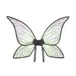 Ailes de princesse papillon dégradées scintillantes, ailes de papillon féeriques colorées en Organza, sangles élastiques, ailes de Cosplay faites à la main