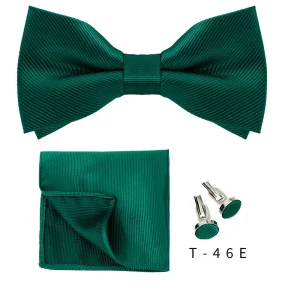 Ensemble de nœuds papillon pour hommes, 3 pièces, couleur unie, chemises carrées de poche, boutons de manchette, costume papillon pour affaires, mariage, décoration cravate Ensemble de nœuds papillon pour hommes, 3 pièces, couleur unie, chemises carrées de poche, boutons de manchette, costume papillon pour affaires, mariage, décoration cravate