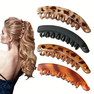Pince à cheveux banane mate, épingle à cheveux en forme de poisson, bandeau queue de cheval pour femmes, accessoires pour cheveux, pince torsadée, Barrettes, couvre-chef