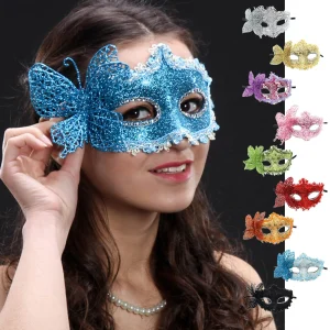 Masque de mascarade vénitien tendance pour femmes et filles, masque œil de renard Sexy, masque papillon pour déguisement, masque de fête de noël et d&rsquo;halloween