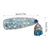 pince à cheveux latérale à frange en cristal bleu, 1 pièce, barrette à franges en perles élégantes avec pompon suspendu, accessoires pour cheveux boho pour femmes et filles
