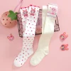 chaussettes japonaises longues en dentelle pour enfants, dessin animé, amour, petit lapin, longueur au genou, leggings pour filles, bas pour bébé