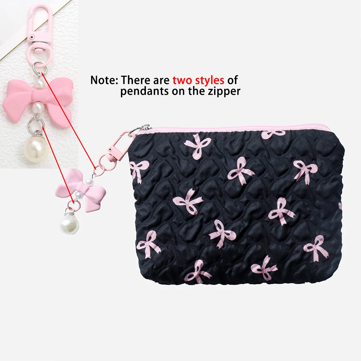 trousse de maquillage à nœud brodé, niveau d'apparence élevé, sac de rangement pour porte monnaie, mignon, grande capacité, trousse de maquillage haut de gamme trousse de maquillage à nœud brodé, niveau d'apparence élevé, sac de rangement pour porte monnaie, mignon, grande capacité, trousse de maquillage haut de gamme