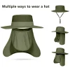 nouveau chapeau de pêche de protection solaire été respirant maille camping randonnée casquettes anti uv chapeau de soleil casquettes d'alpinisme chapeau panama pour hommes