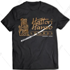 T-shirt graphique d’épée de samouraï du Japon pour hommes, vêtements d’été confortables, mode, Hatori Hanzo, Ropa zones bre T-shirt graphique d’épée de samouraï du Japon pour hommes, vêtements d’été confortables, mode, Hatori Hanzo, Ropa zones bre