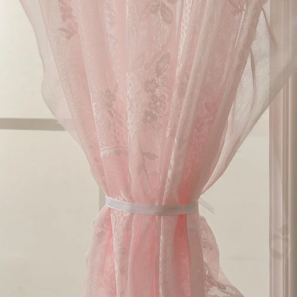 rideau floral en dentelle française, 2 pièces, élégant bord à volants, rideau de gaze rustique brodé, voile rétro pour chambre à coucher rideau floral en dentelle française, 2 pièces, élégant bord à volants, rideau de gaze rustique brodé, voile rétro pour chambre à coucher