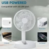 ventilateur pliable usb avec 4 vitesses et synchronisation, mini ventilateur à piles pour chambre à coucher, intérieur ou extérieur, ventilateur de table