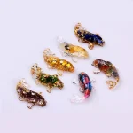 Ornements créatifs de poisson Él, poisson Koi azole, cristal naturel, petit poisson, bureau, voiture, décoration de la maison, cadeau pour les amis
