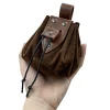 Poudres de ficelle de proximité médiévales en similicuir, porte-monnaie portable nordique rétro, ceinture vintage, sac à dés pour LARP Ren Accessoires