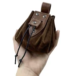 Poudres de ficelle de proximité médiévales en similicuir, porte-monnaie portable nordique rétro, ceinture vintage, sac à dés pour LARP Ren Accessoires Poudres de ficelle de proximité médiévales en similicuir, porte-monnaie portable nordique rétro, ceinture vintage, sac à dés pour LARP Ren Accessoires