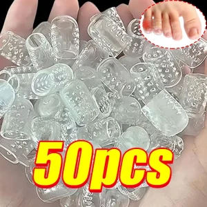 Protecteur d&rsquo;orteils Transparent, respirant, Anti-Friction, outil de soins des pieds, empêche les ampoules, capuchons de doigts, élasticité, couvre-orteils en Silicone