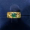 panjbj bague en argent sterling 925 pour femme et fille, bijoux rétro, large, ajourée, cuir oral elu bergame, cadeau, livraison directe