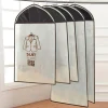 housse de vêtements suspendue avec fermeture éclair, manteau de costume, robe extérieure, vêtement inférieur supérieur, anti poussière, protection de rangement, sac de rangement, housse