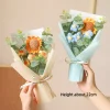 bouquet de fleurs au crochet fait à la main, bouquet de fleurs éternelles pour remise de diplôme, anniversaire, fête des mères, cadeau de saint valentin