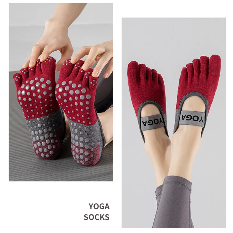 3 paires de chaussettes de yoga pour femmes, chaussettes d'hiver à cinq doigts, dos nu, antidérapantes, poignée en silicone, coton, pilate, course à pied, danse 3 paires de chaussettes de yoga pour femmes, chaussettes d'hiver à cinq doigts, dos nu, antidérapantes, poignée en silicone, coton, pilate, course à pied, danse