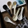 cuillère à soupe en céramique rétro de style japonais, cuillère à manger de riz, cuillère à café de service de cuisine, vaisselle, ustensiles de cuisine, outils