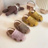 sandales de style coréen pour filles, chaussures de plage tendance pour enfants, glands doux, chaussures de princesse à crochet et boucle, couleur bonbon, nouvelle collection été 2025