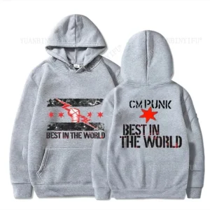 Harajuku Casual Classique Cm Punk Américain Professionnel Lutteur Mode Pull Hoodies Streetwear Produit Chaud S-3XL