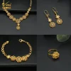 aniid – ensemble de bijoux de mariée indiens, collier et boucles d'oreilles de dubaï pour femmes, couleur or 24 carats, bijoux africains, cadeau de fête de demoiselle d'honneur