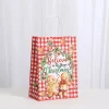 sacs d'emballage de cadeaux de noël, 6 pièces, dessin animé créatif, nouveau anime mignon petit animal, sacs en papier kraft portables, sacs cadeaux
