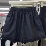 Short décontracté en dentelle blanche pour femmes, taille haute, jambes larges, pantalon de plage, ample, bas fin, pour la maison Short décontracté en dentelle blanche pour femmes, taille haute, jambes larges, pantalon de plage, ample, bas fin, pour la maison