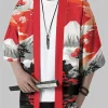 2025 kimono japonais pour hommes traditionnel japonais relief culture robe imprimée yukata vêtements japonais décontracté kimono ample