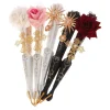 Éventail pliant en plastique de haute qualité, accessoires gothiques pour cour de photographie, lolita, dentelle, rose