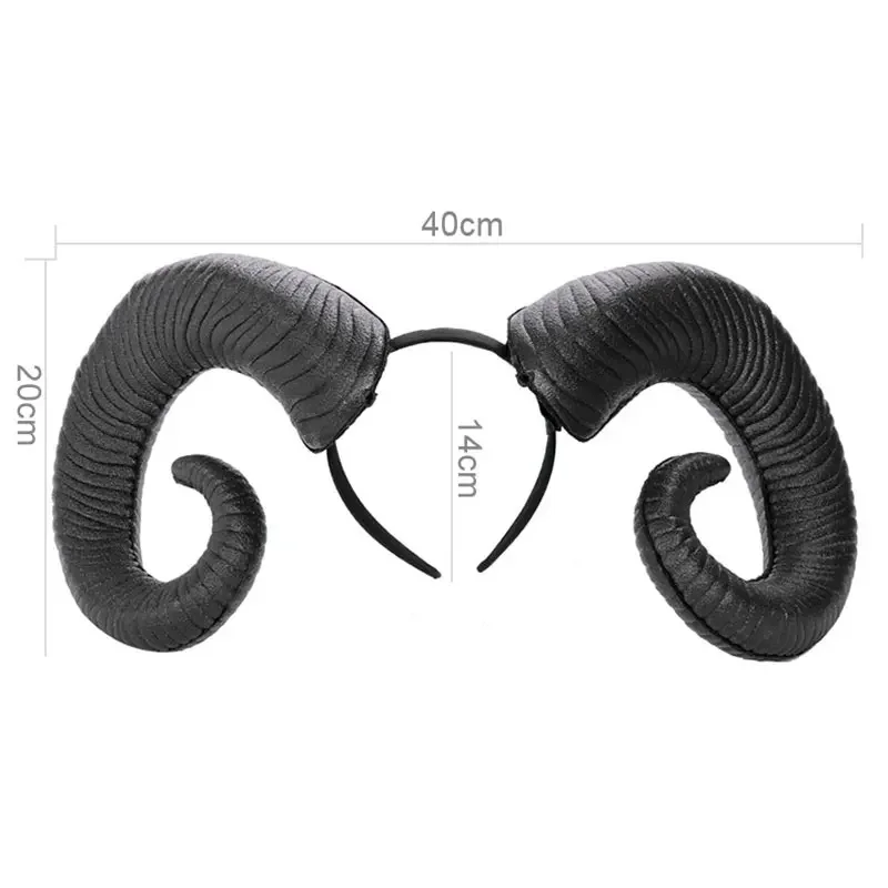 bandeau de sauna en corne de mouton fait à la main, accessoire d'anime, accessoire d'halloween, accessoire de cosplay gothique, demon evil, lolita bandeau de sauna en corne de mouton fait à la main, accessoire d'anime, accessoire d'halloween, accessoire de cosplay gothique, demon evil, lolita
